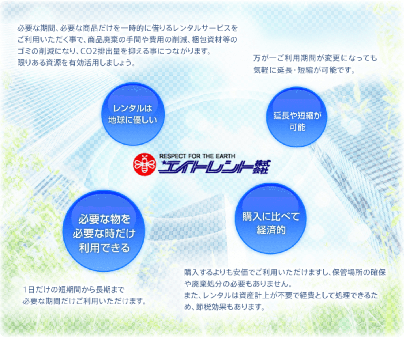 レンタルのメリット