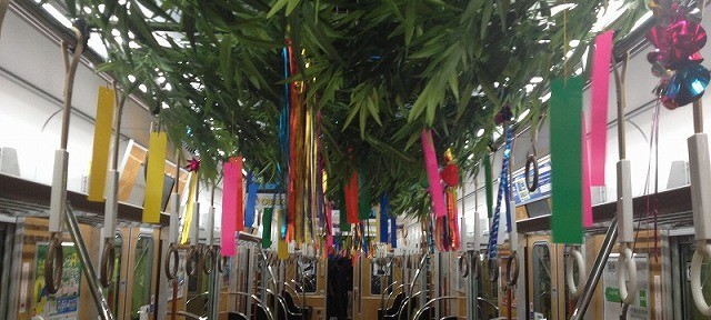 七夕列車・車内装飾