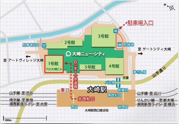 TOC大崎ビルディングMAP