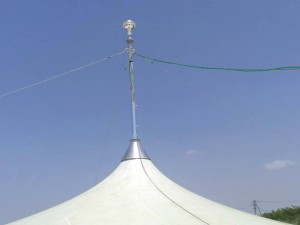 設置した避雷ドーム