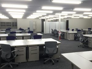 トンネル工事の現場事務所備品