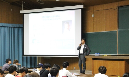 お知らせ_京都産業大学で講演を行いました2019-2