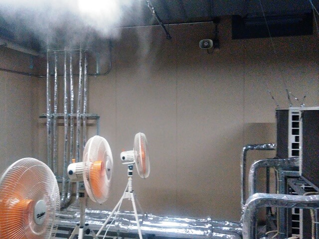 エアコンの冷房効率改善対策【ミスト発生機の販売事例】