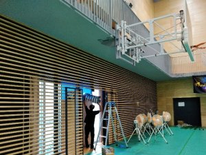 冷房ダクトの設置と工場扇