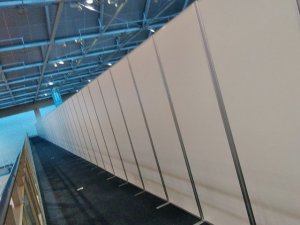 内装工事エリアの間仕切り